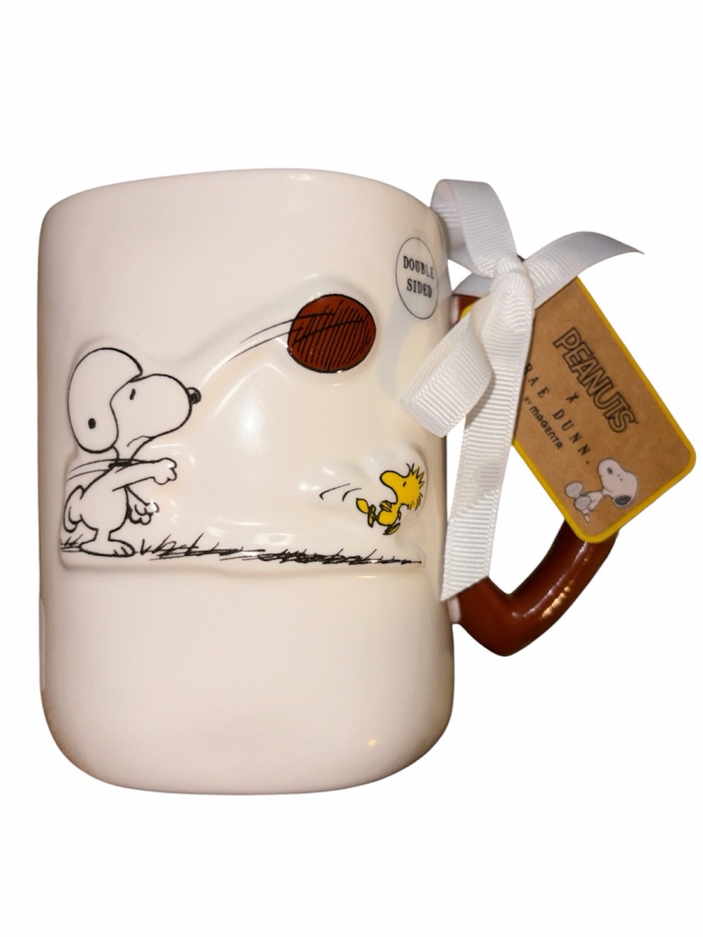 Peanuts Rae Dunn ‘ Hut Hut Hike’ Football Mug NWT